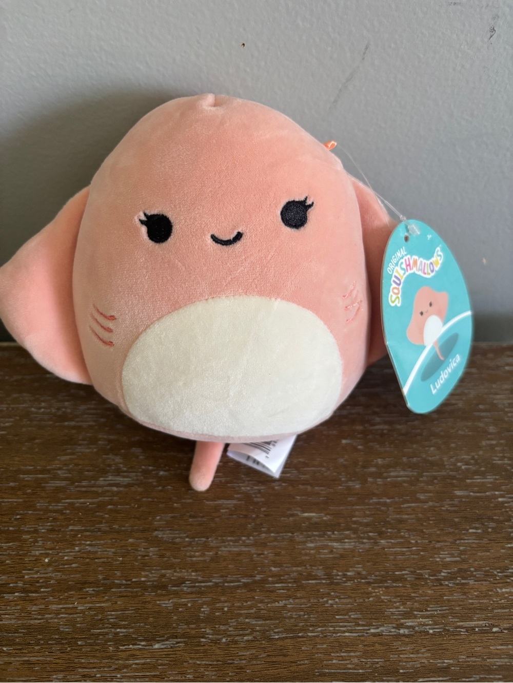 Squishmallows Pink and Cream Ludovica Plush Small Pet Toy